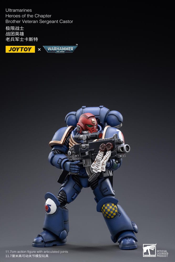 Warhammer 40k Figura 1/18 Ultramarines Heroes of the Chapter Brother Veteran Sergeant Castor 12 cm