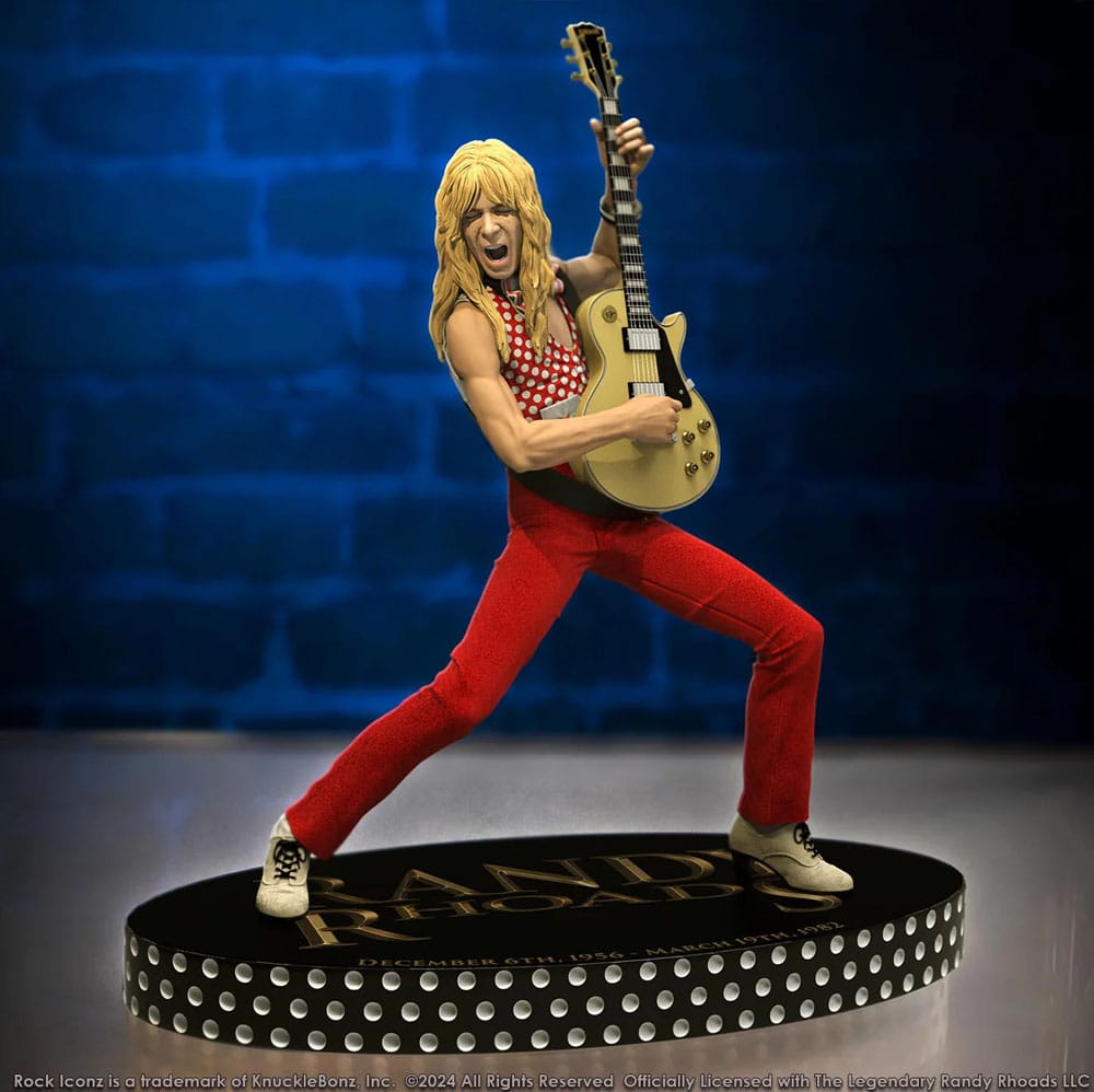 Randy Rhoads IV Estatua Rock Iconz The Early Years Red Version 24 cm