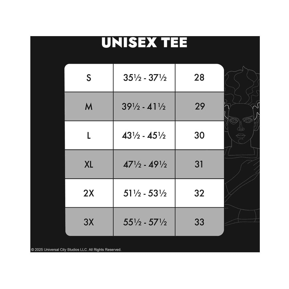 Universal Monsters By Loungefly Tee Camiseta Unisex Bride Of Frankenstein Talla S