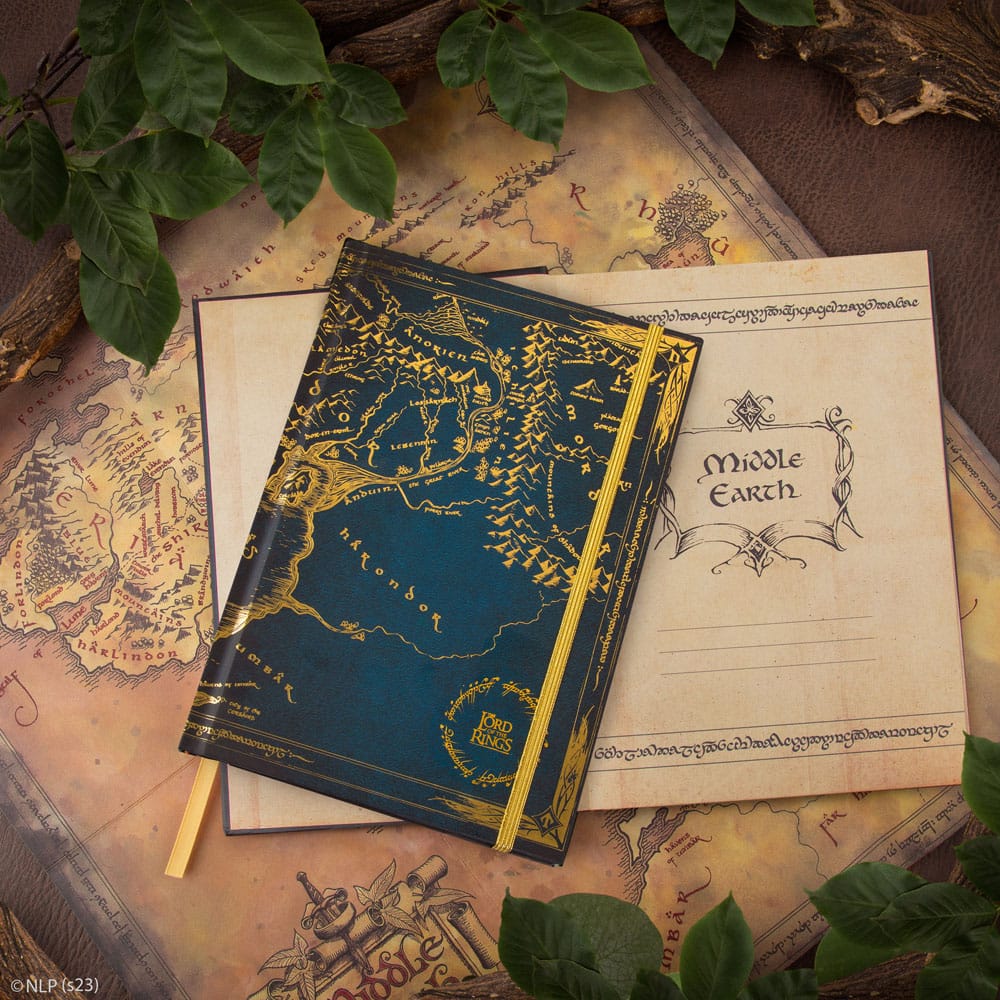 El Señor de los Anillos Libreta Map Of Middle Earth