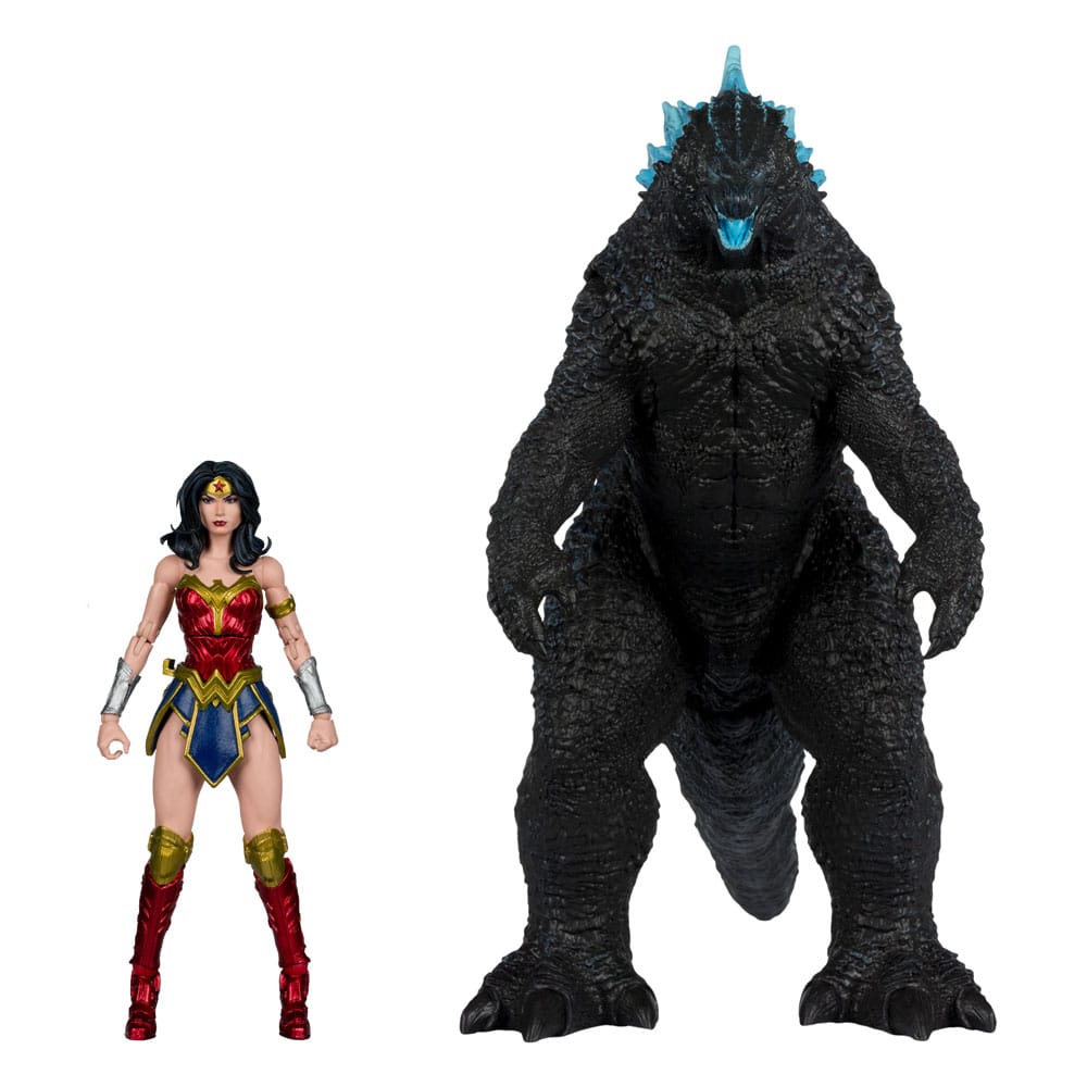 DC Justice League Monsterverse DC Multiverse Pack de 2 Figuras Wonder Woman Vs. Atomic Blast Godzilla 18 cm Frikytopia