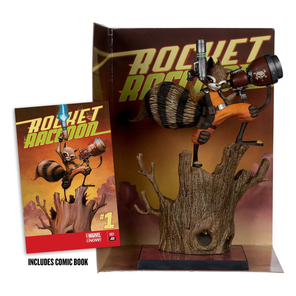 Marvel Collection Estatua PVC 1/6 Rocket Racoon (Rocket Racoon: a Chasing Tale #1) 18 cm