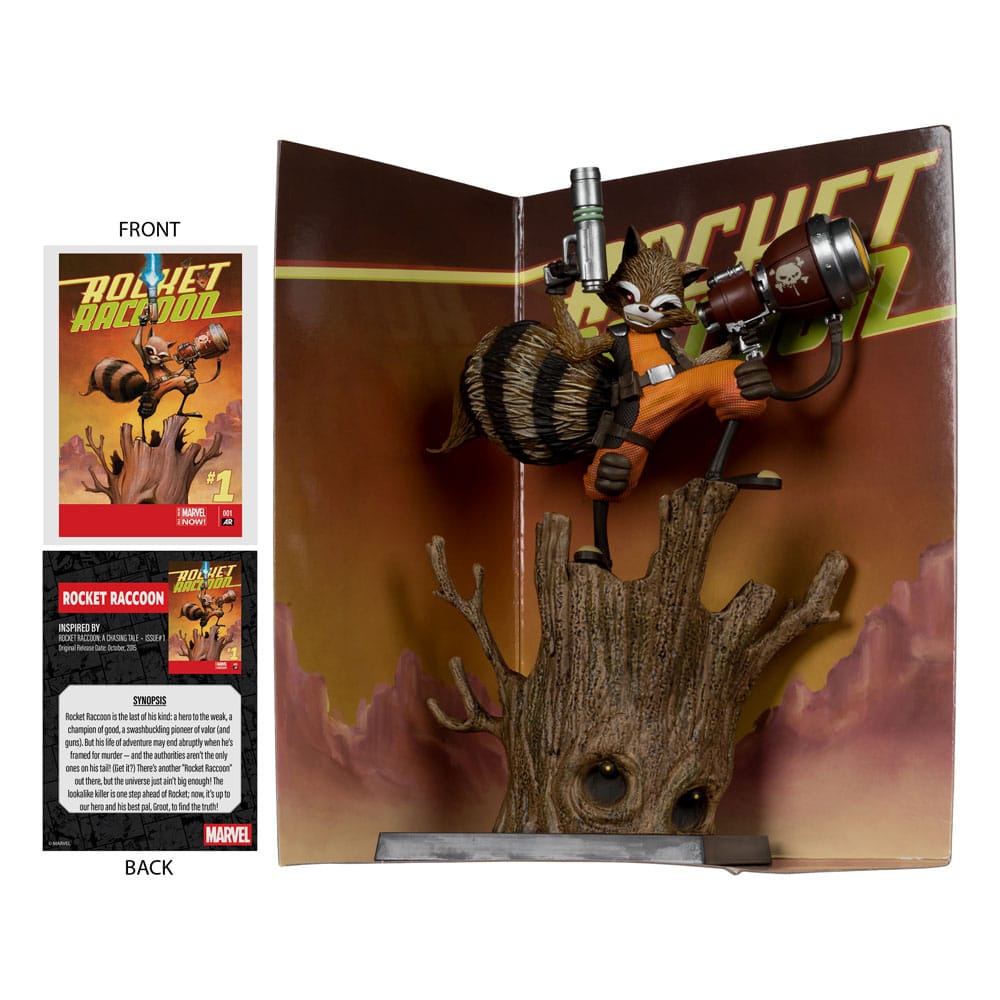 Marvel Collection Estatua PVC 1/6 Rocket Racoon (Rocket Racoon: a Chasing Tale #1) 18 cm