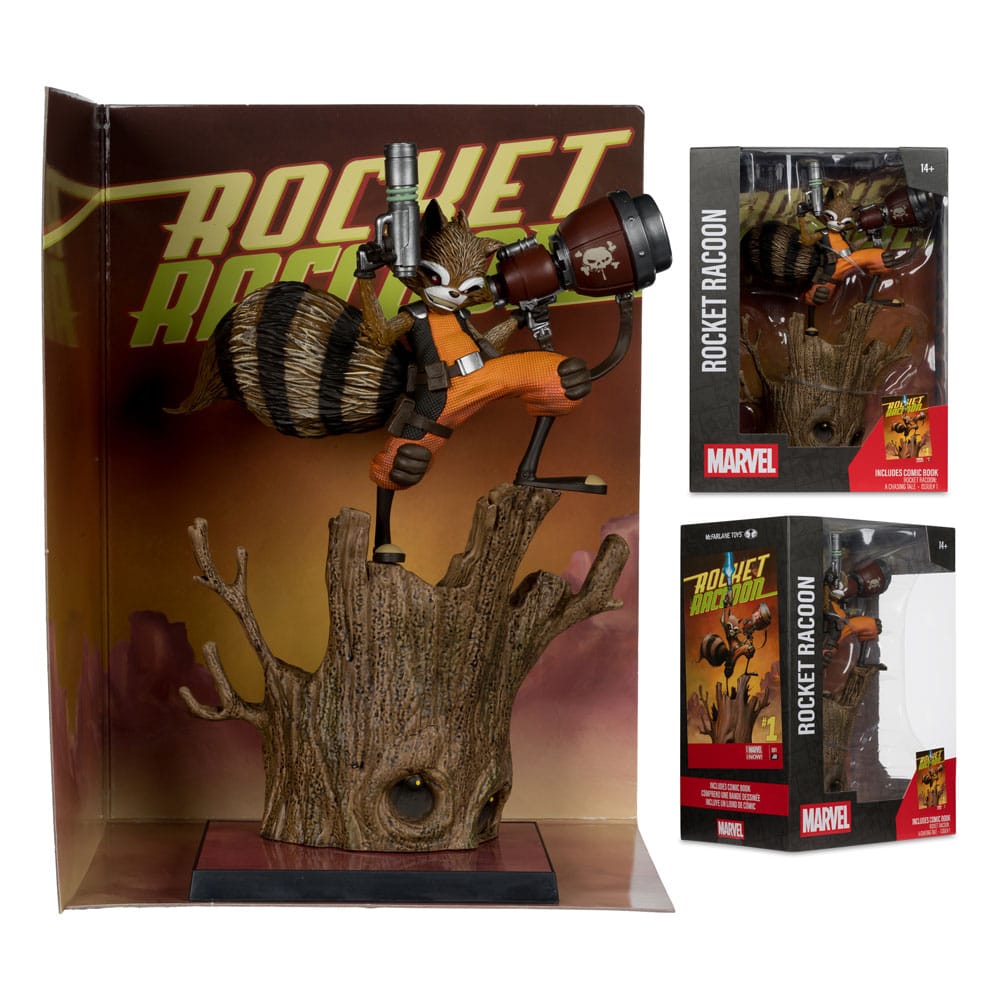 Marvel Collection Estatua PVC 1/6 Rocket Racoon (Rocket Racoon: a Chasing Tale #1) 18 cm
