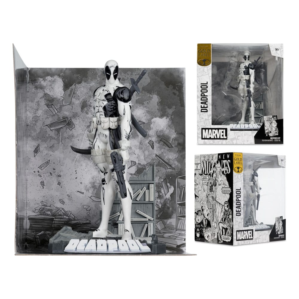 Marvel Collection Estatua PVC 1/10 Deadpool (The New Mutants #98) (Line Art) (Gold Label) 17 cm