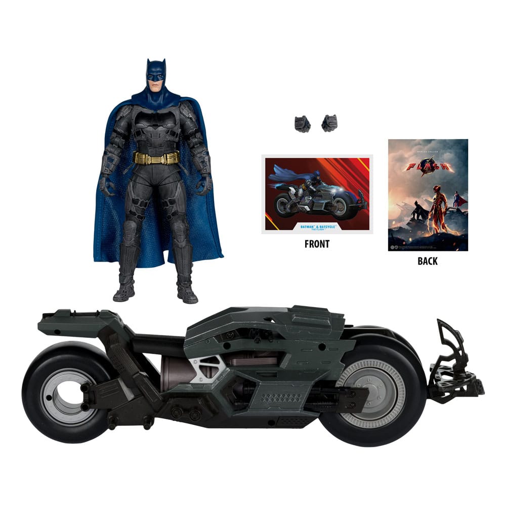 The Flash DC Multiverse Vehículo Batcycle With Batman
