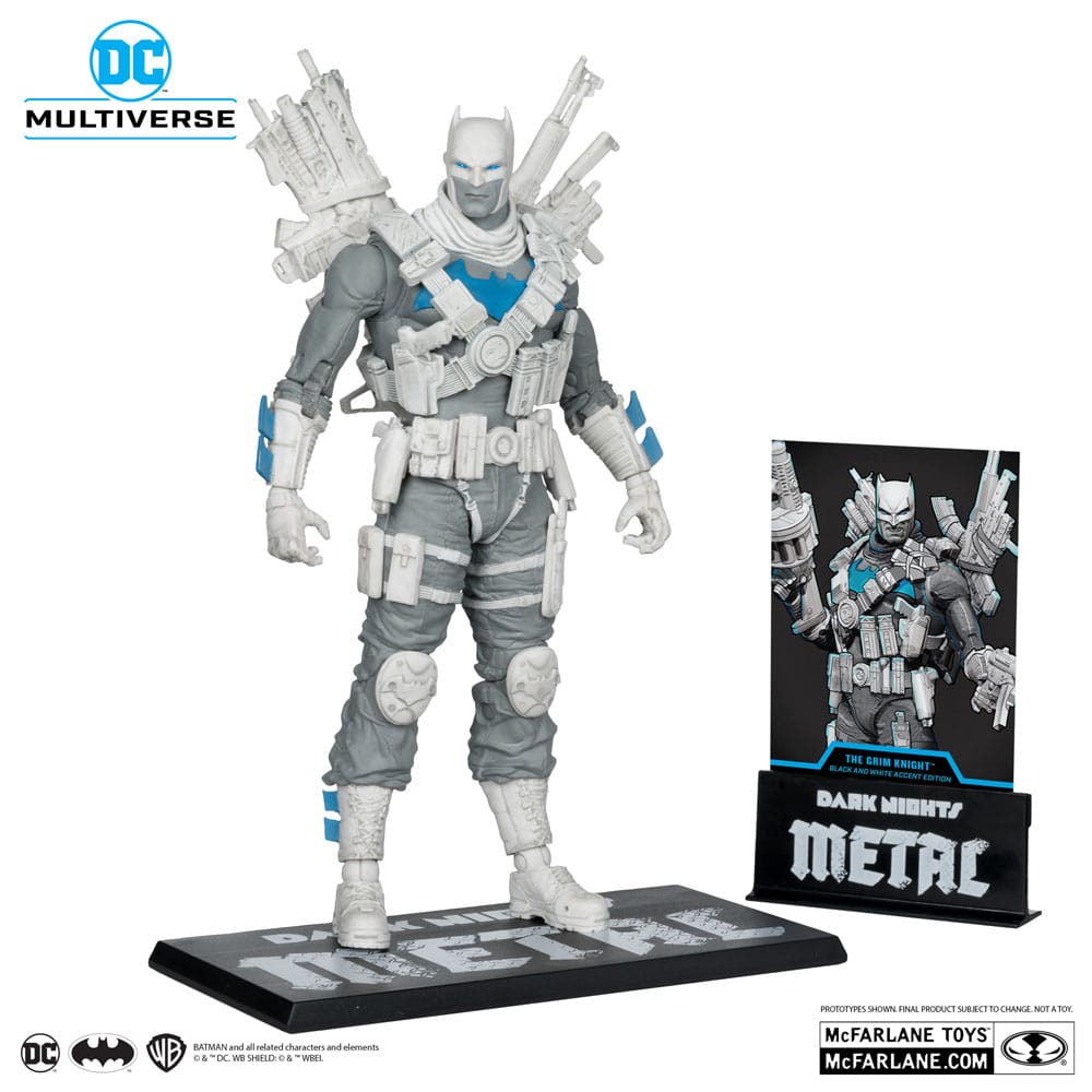 DC Multiverse Figura The Grim Knight (Dark Nights Metal) (Black & White Accent Edition) (Gold Label) 18 cm