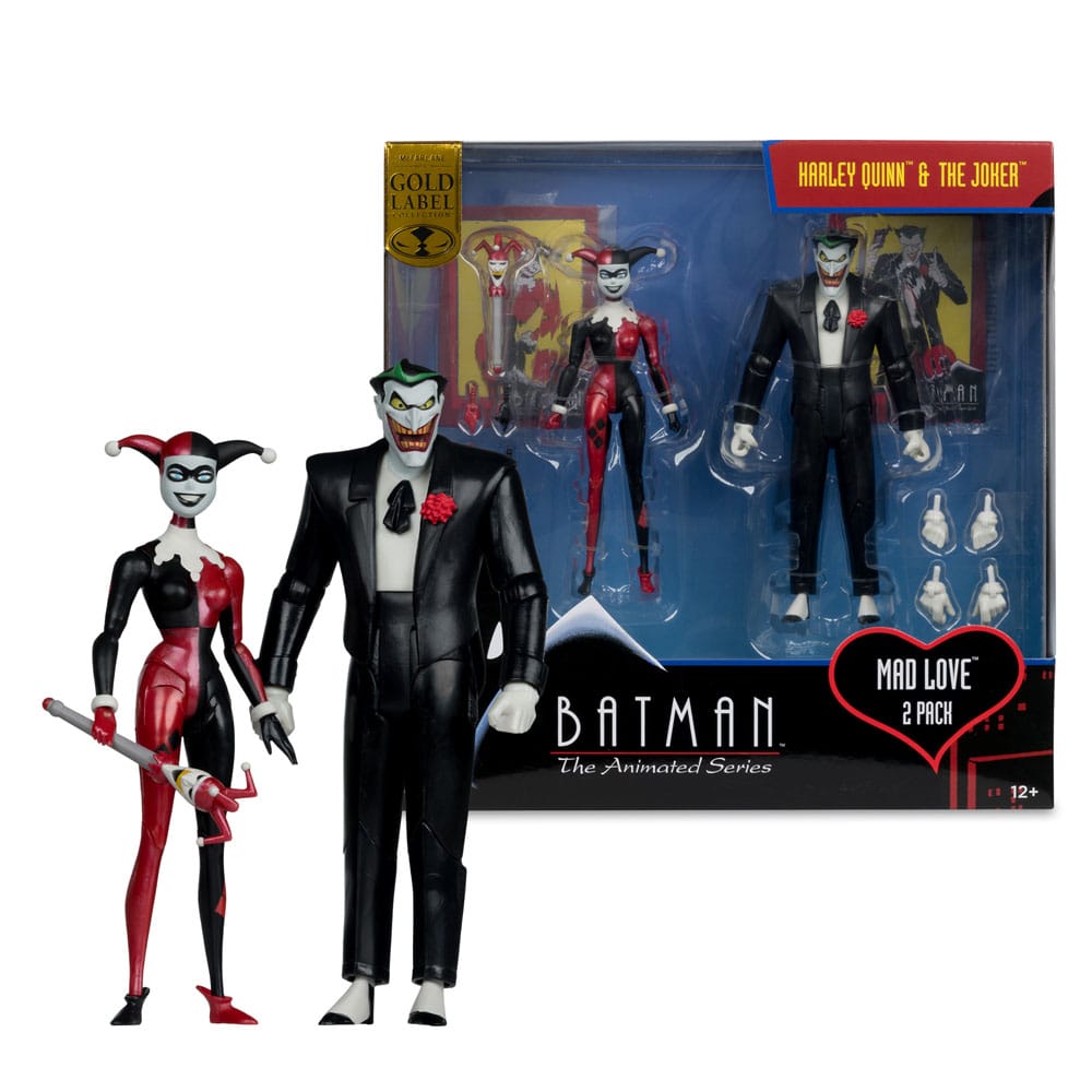 Batman: la Serie Animada DC Direct Figuras Harley Quinn & The Joker (Mad Love) (Gold Label) 18 cm