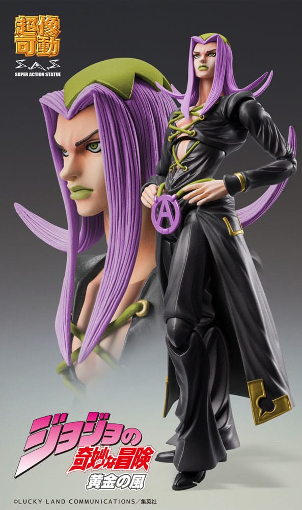 JoJo's Bizarre Adventure Part 5 Figura Super Action Chozokado Leone Abbacchio Black Ver. 16 cm