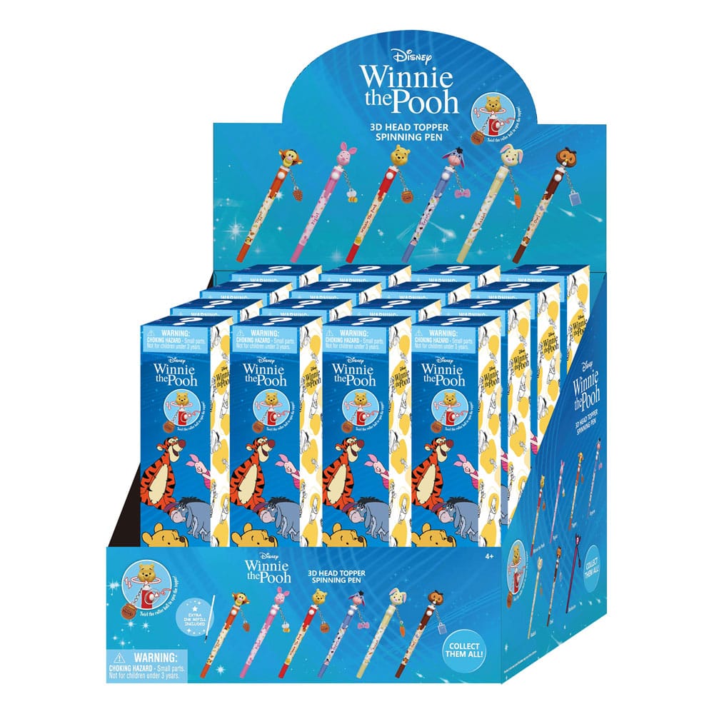 Winnie the Pooh Bolígrafo 3D Head Topper Spinning Pen Frikytopia