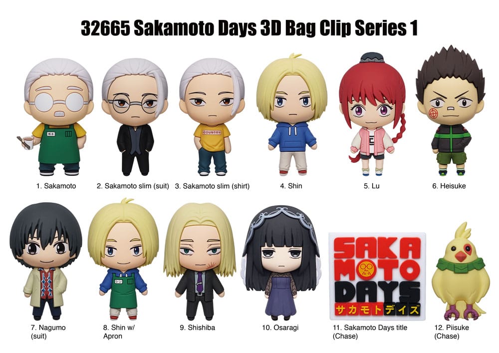 Sakamoto Days Colgantes PVC 3D Series 1 Expositor (24)
