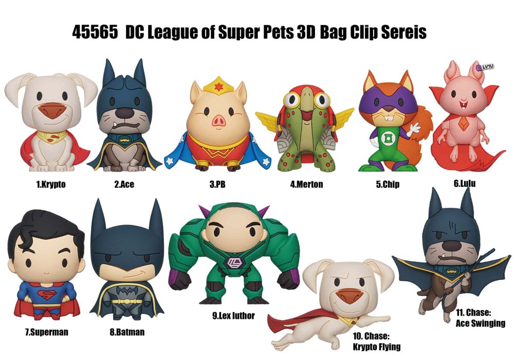 DC Super Pets Colgantes PVC 3D Expositor Series 1 (24)