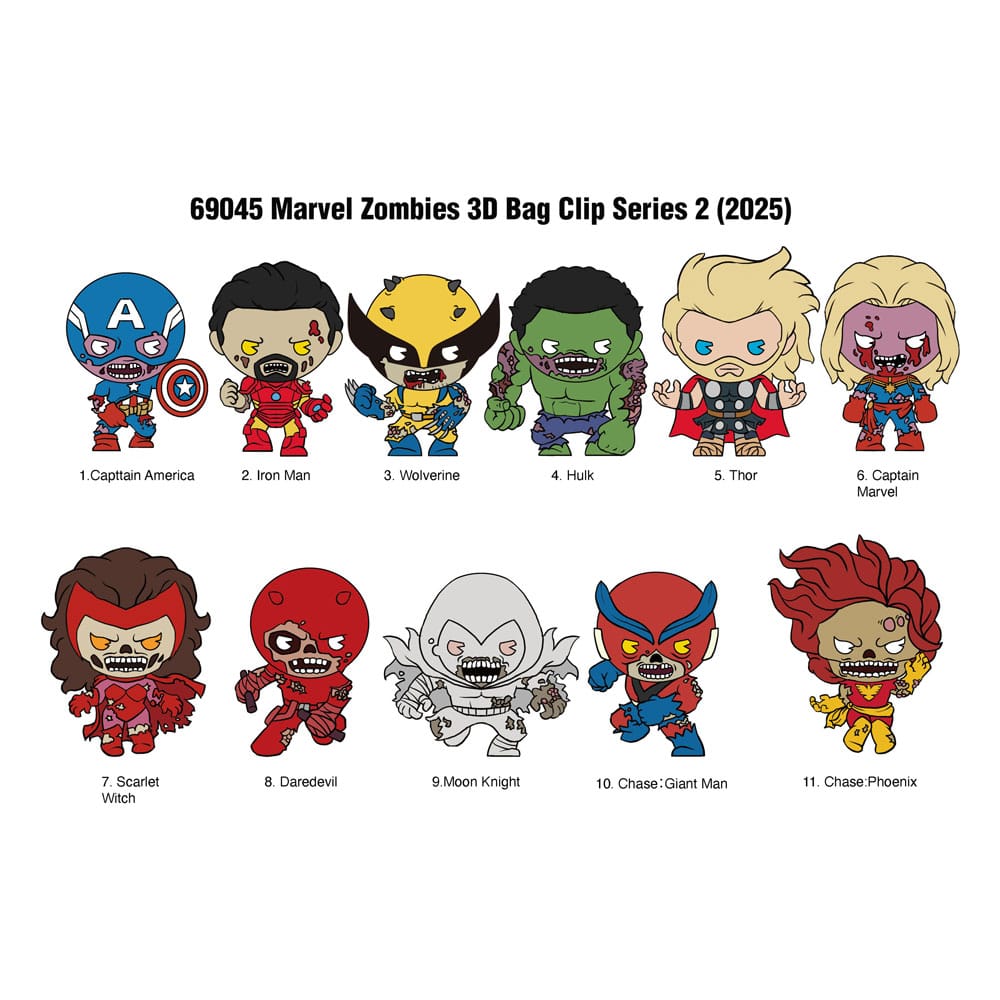 Marvel Colgantes PVC Serie 2 Zombies Expositor (24) Frikytopia