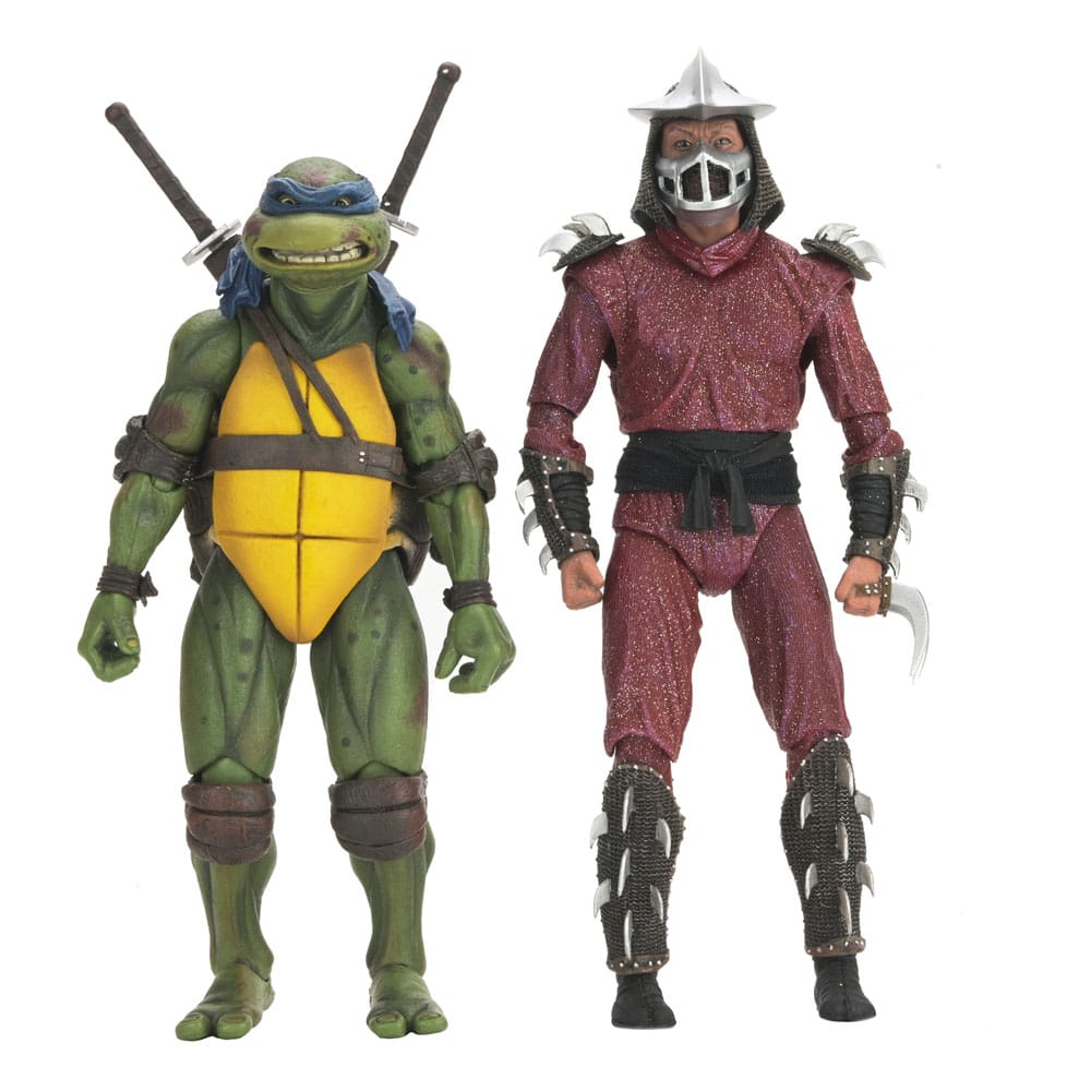 Tortugas Ninja (1990 Movie) Figura Roof Top Battle Shredder vs Leo 18 cm Frikytopia