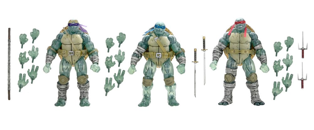 Tortugas Ninja (The Last Ronin) Pack de 3 Figuras Ghost Brothers 18 cm