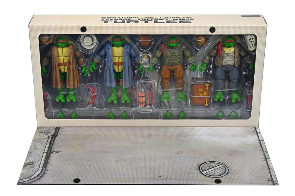 Las Tortugas Ninja Pack de 4 Figuras Gangster Turtles 18 cm