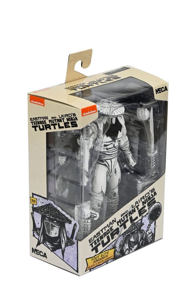 Teenage Mutant Ninja Turtles Figura Foot Assassin Black and White 18 cm