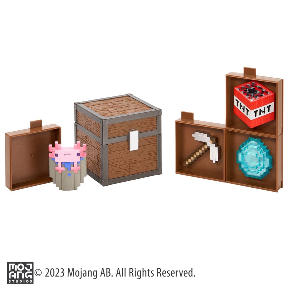 Minecraft Cofre del botín Caves 10 cm Frikytopia
