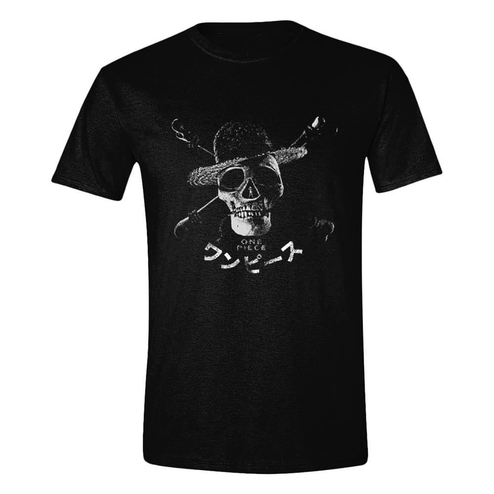 One Piece Live Action Camiseta Greyscale Skull talla M