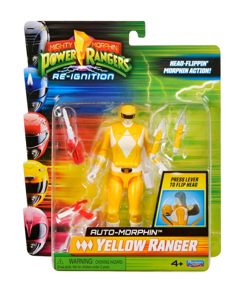 Mighty Morphin Power Rangers Figura Auto-Morphin Yellow Ranger 12 cm