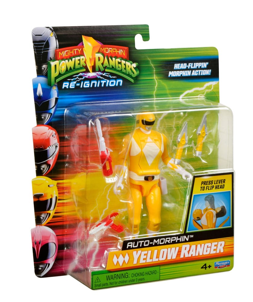 Mighty Morphin Power Rangers Figura Auto-Morphin Yellow Ranger 12 cm