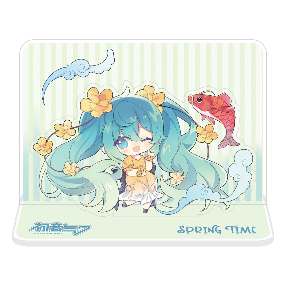 Hatsune Miku Visualización de figuras Hatsune Miku Spring Time Chibi Miku with Koi 11 cm