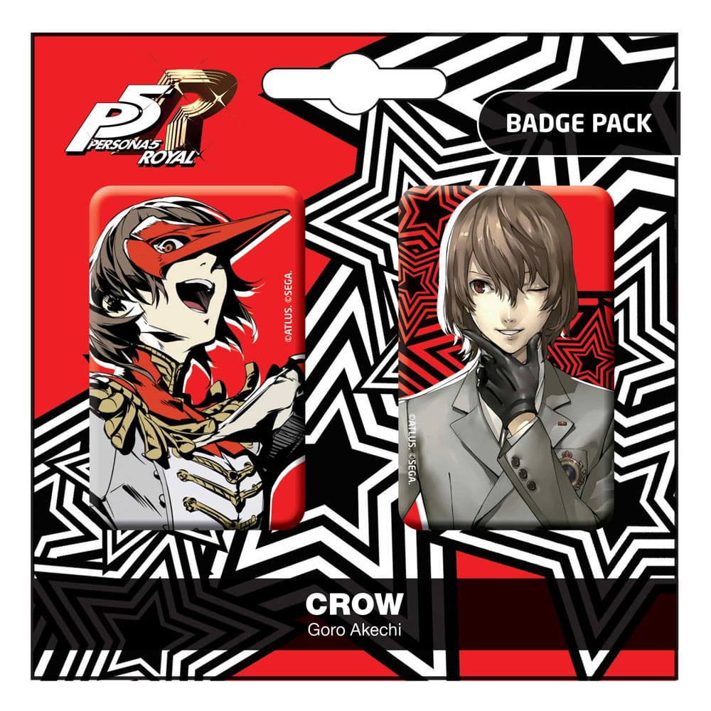 Persona 5 Royal Pack de Chapas Crow / Goro Akechi
