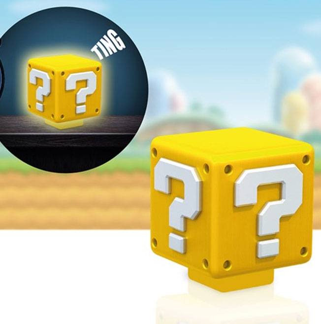 Super Mario lamparilla sonido Question Block 8 cm Frikytopia