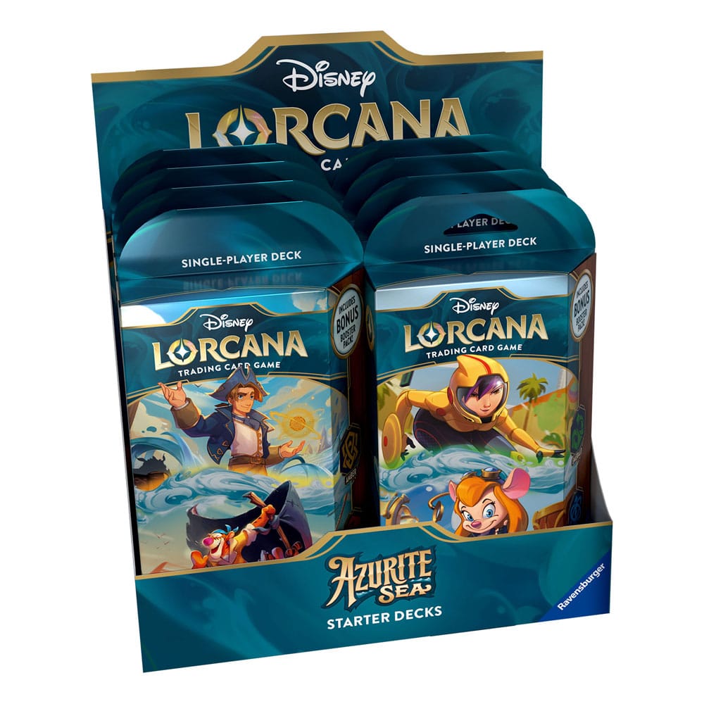 Disney Lorcana TCG Azurite Sea Mazos de Inicio Expositor (8) *Edición Inglés* Frikytopia