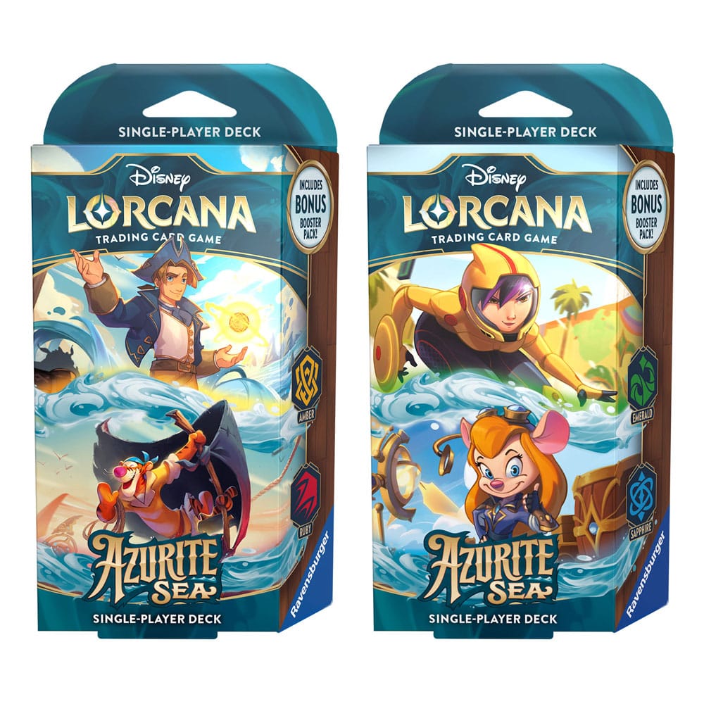 Disney Lorcana TCG Azurite Sea Mazos de Inicio Expositor (8) *Edición Inglés*