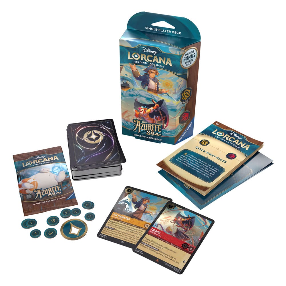 Disney Lorcana TCG Azurite Sea Mazos de Inicio Expositor (8) *Edición Inglés*