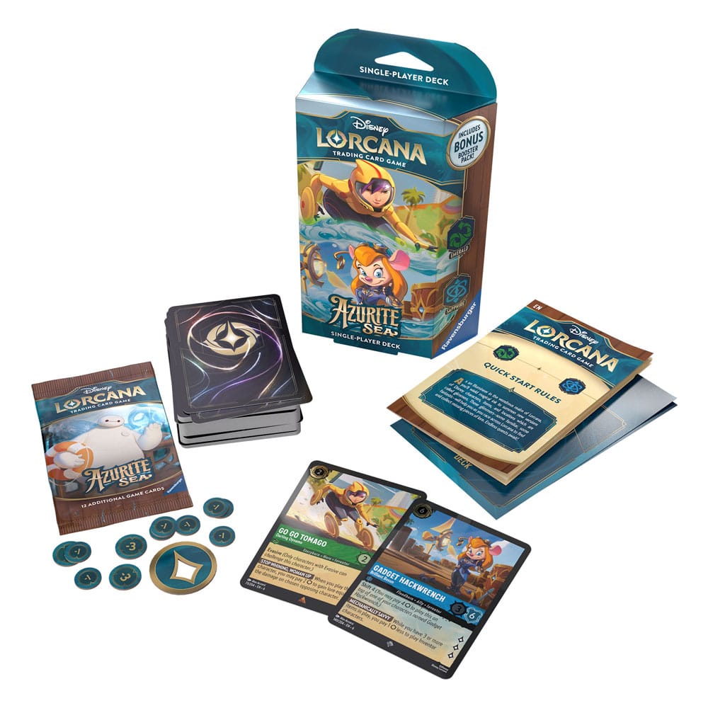 Disney Lorcana TCG Azurite Sea Mazos de Inicio Expositor (8) *Edición Inglés*