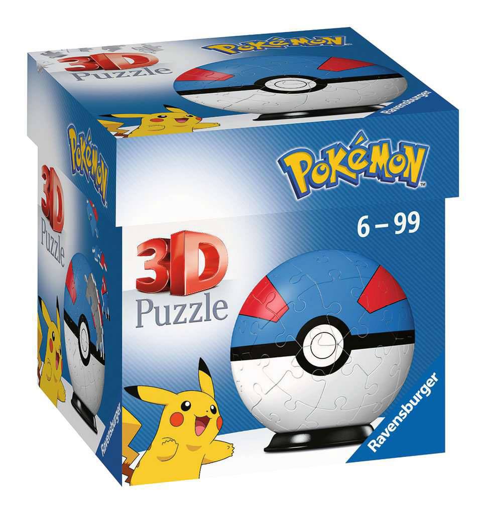 Pokémon Puzzle 3D Pokéballs: Super Ball (55 piezas)