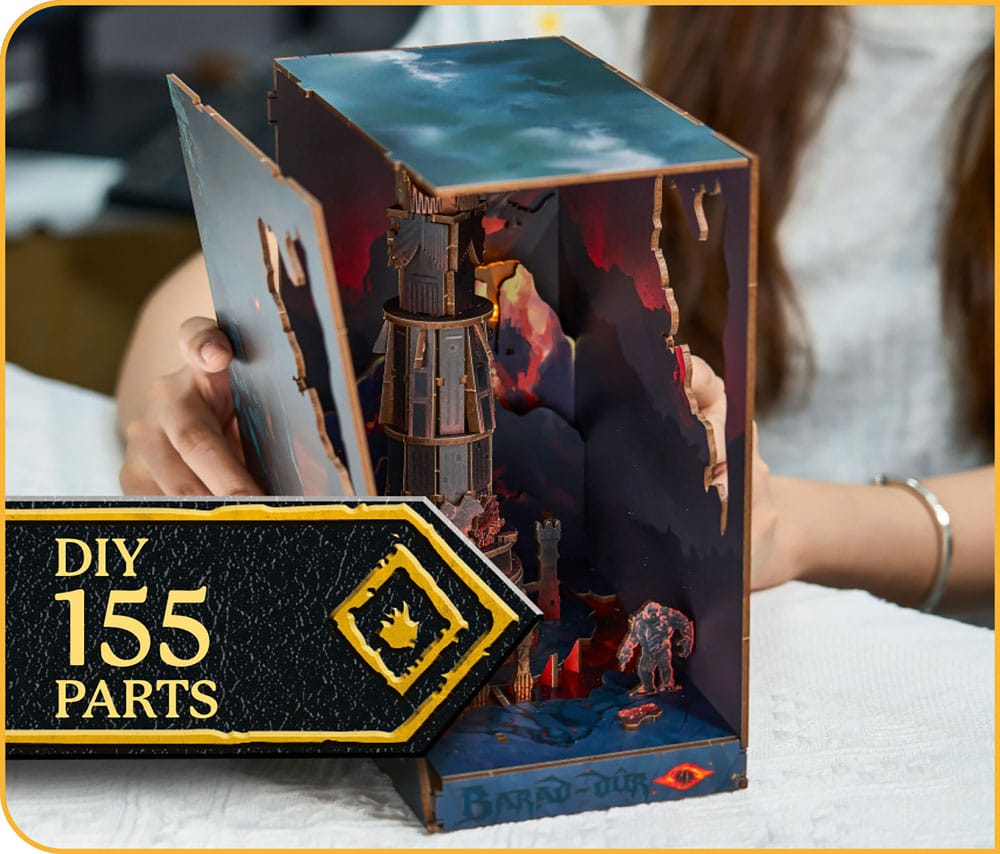 El Señor de los Anillos Maqueta Book Nook Tiny Adventures Barad-Dûr 23 cm