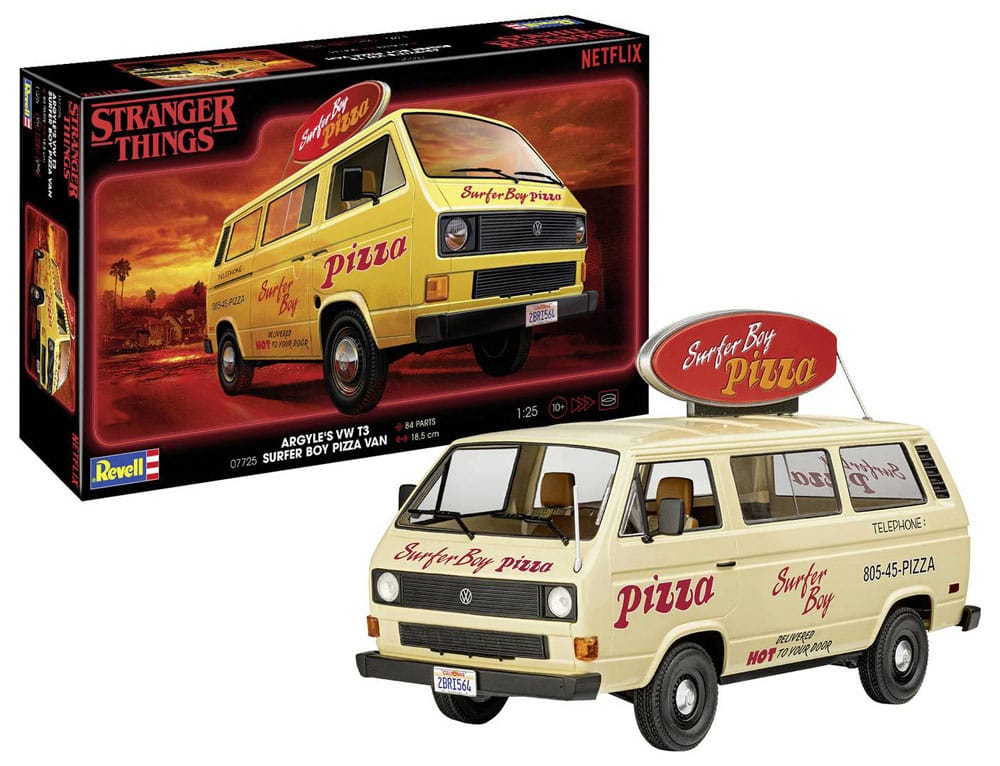 Stranger Things Maqueta 1/25 VW T3 Bus Surfer Boy 19 cm