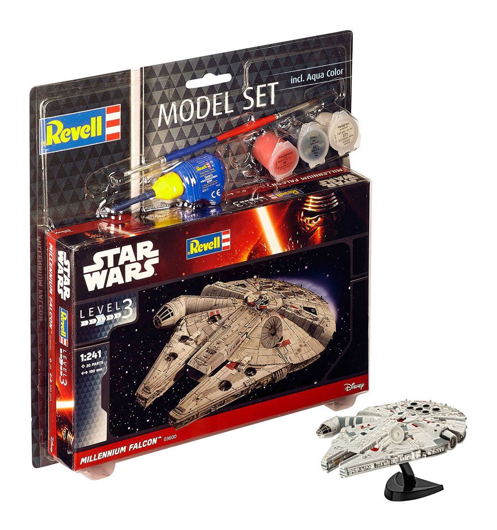 Star Wars Maqueta 1/241 Model Set Millennium Falcon 10 cm Frikytopia