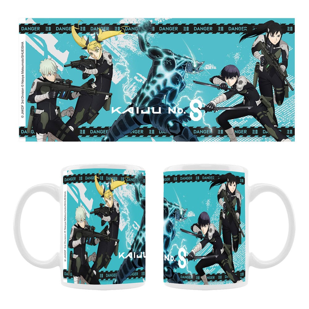 Kaiju No. 8 Taza Cerámica Kaiju No. 8, Reno Ichikawa, Soshiro Hoshina, Mina Ashira, Kikoru Shinomiya Season 2 Frikytopia