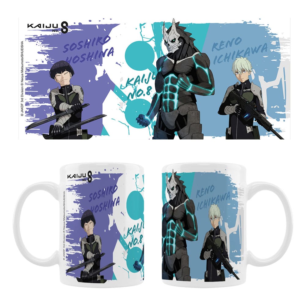 Kaiju No. 8 Taza Cerámica Kaiju No. 8, Reno Ichikawa, Soshiro Hoshina Season 2