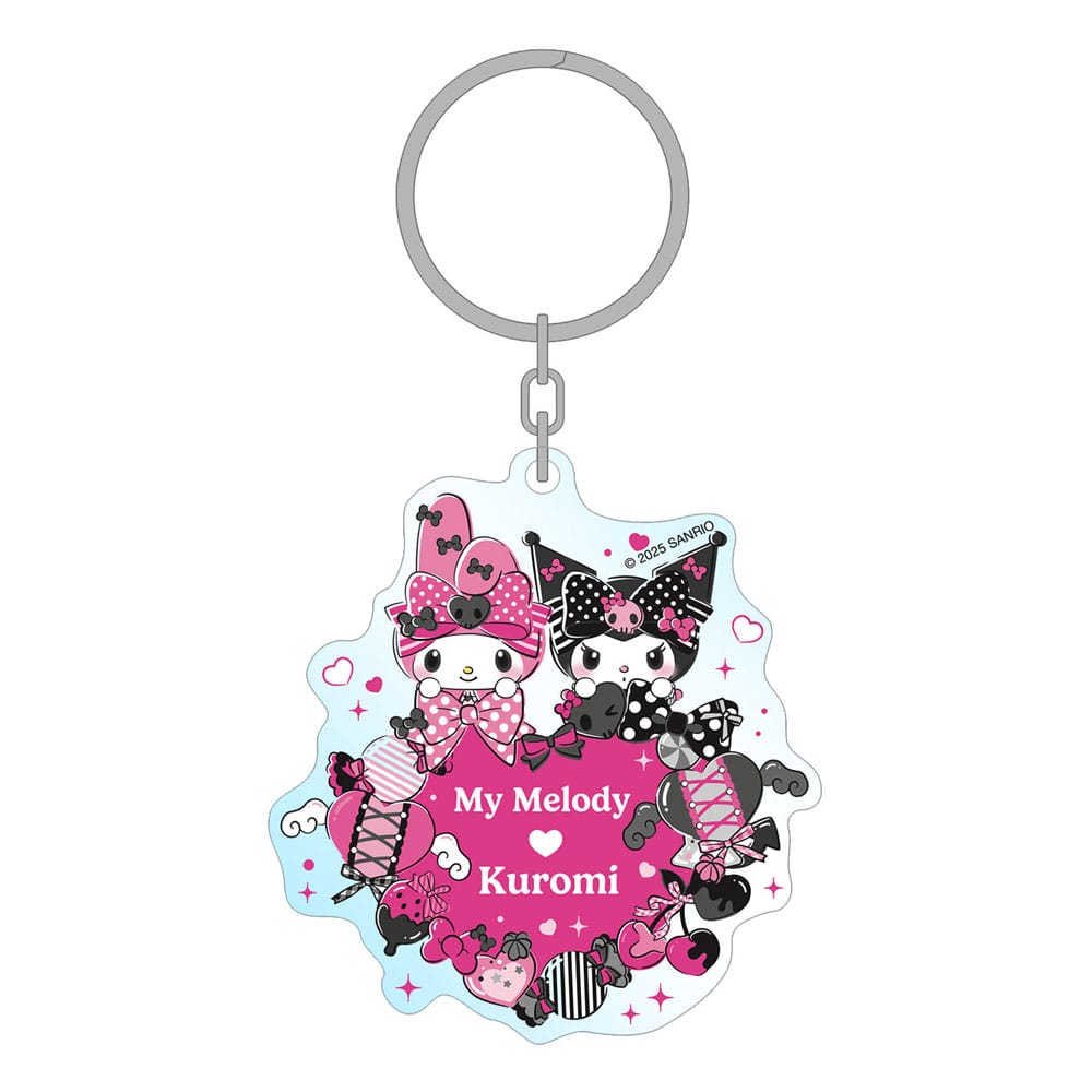 Sanrio Llavero Pink Black Party Series My Melody & Kuromi 7 cm Frikytopia