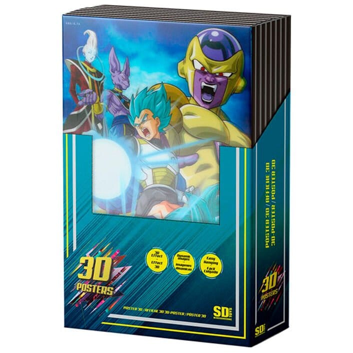 Dragon Ball Póster 3D Dragon Ball y Dragon Ball Super Surtido 38x58 cm Frikytopia