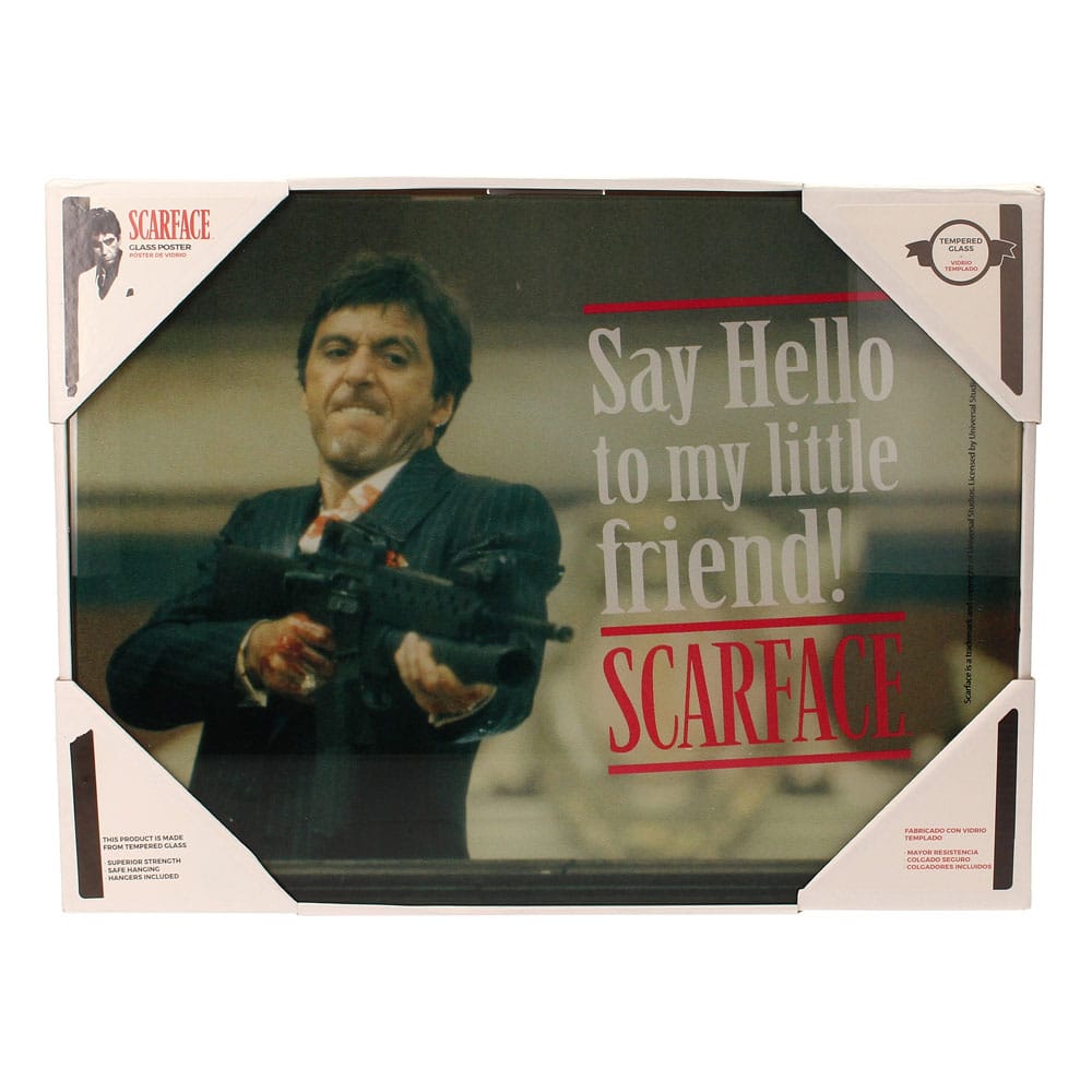 Scarface Póster de cristal Say Hello 40 x 30 cm
