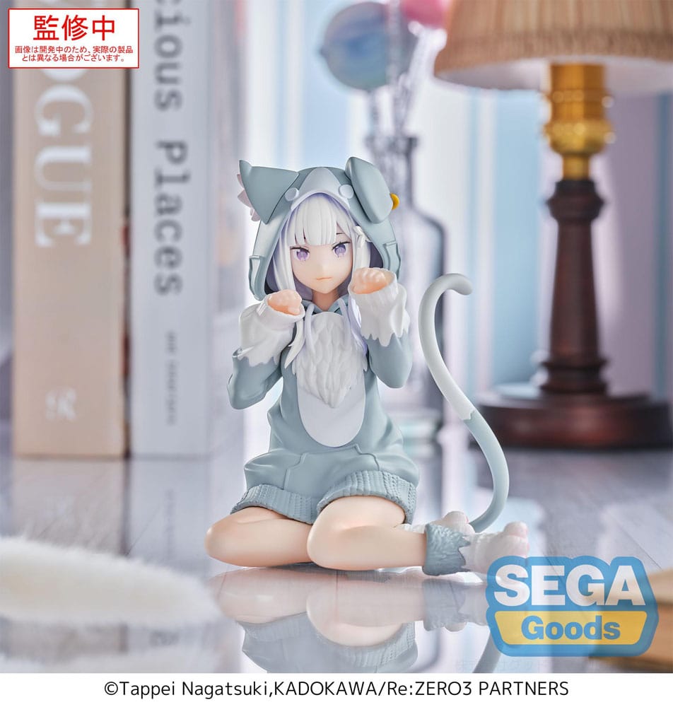 Re:Zero Starting Life in Another World Estatua PVC Yumemirize Emilia Mofumofu Pack 11 cm