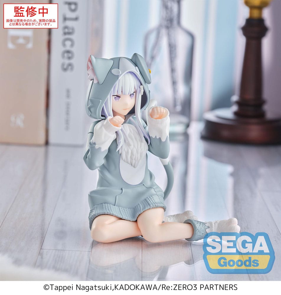 Re:Zero Starting Life in Another World Estatua PVC Yumemirize Emilia Mofumofu Pack 11 cm