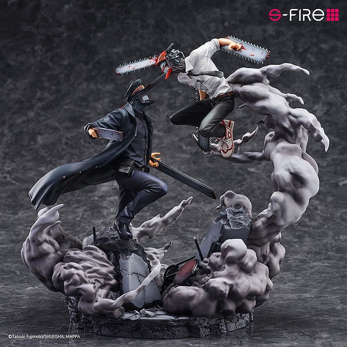 Chainsaw Man Estatua Super Situation Figure Chainsaw Man vs. Samurai Sword 26 cm