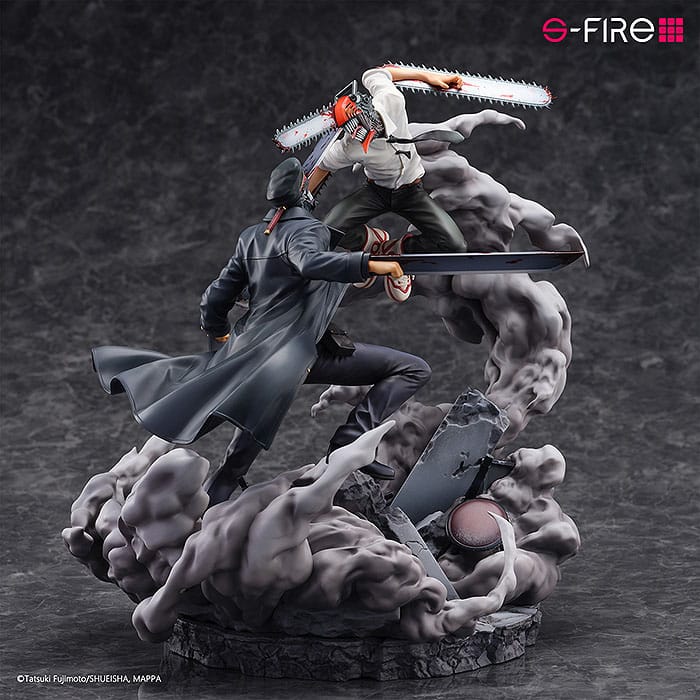 Chainsaw Man Estatua Super Situation Figure Chainsaw Man vs. Samurai Sword 26 cm