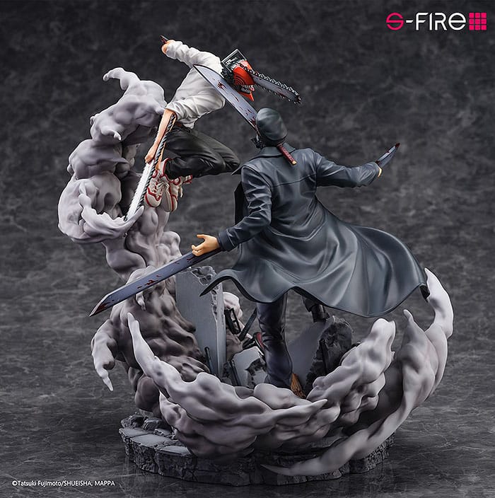 Chainsaw Man Estatua Super Situation Figure Chainsaw Man vs. Samurai Sword 26 cm