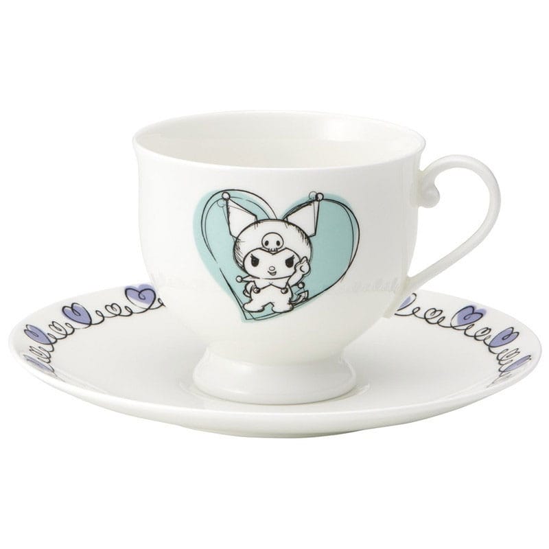 Sanrio Set Taza y Plato Bone China Kuromi