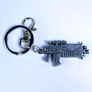 Warhammer 40K Llavero metálico Bolter Metallic Finish Frikytopia