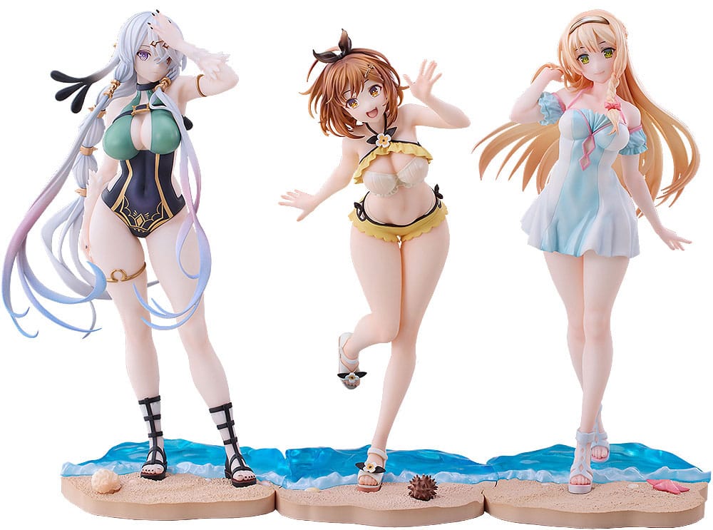 Atelier Ryza: Ever Darkness & the Secret Hideout PAck de 3 Estatuas PVC 1/7 Ryza, Klaudia, Lila: Swimsuit Ver. Frikytopia
