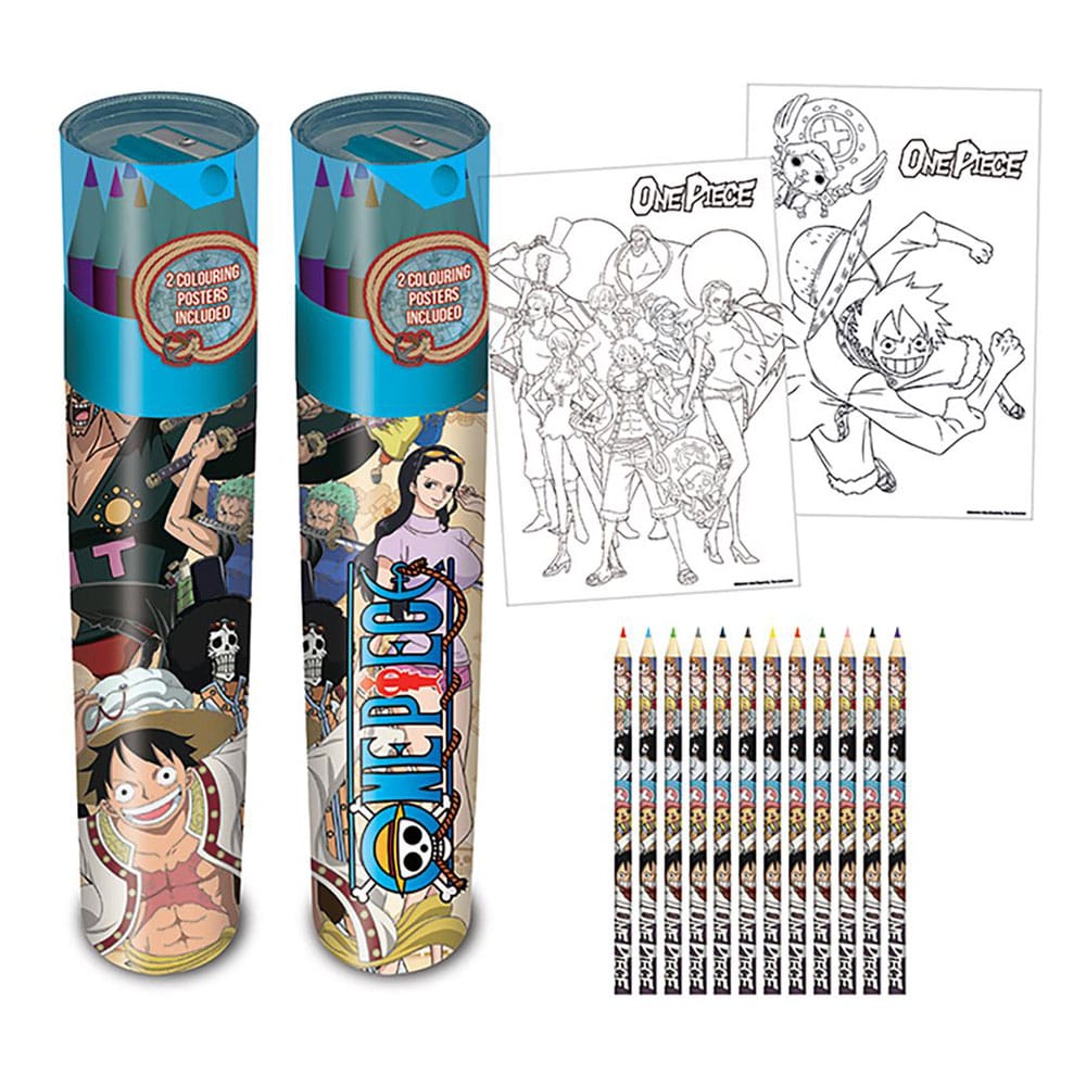 One Piece Pack de 15 Lápizes de colores Whole Cake Island Frikytopia